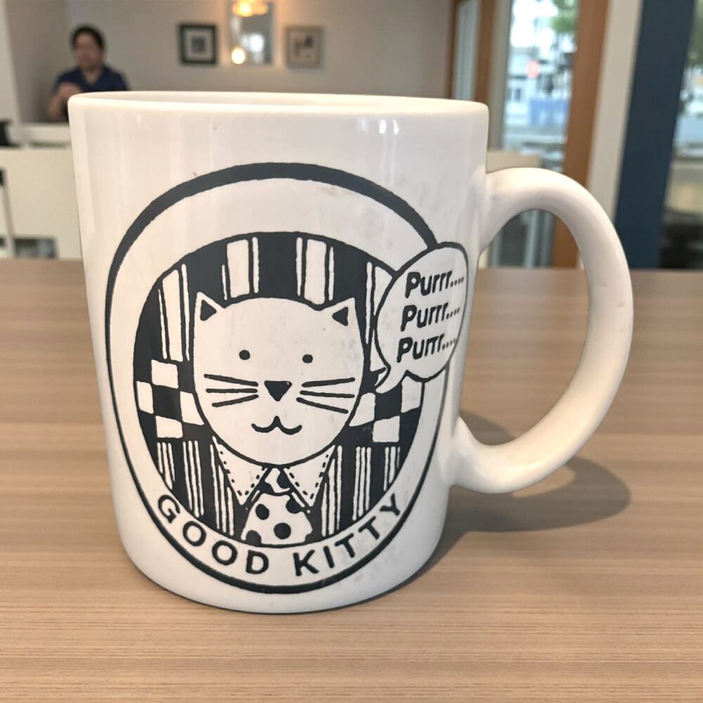 Funny Cat Mug “Good Kitty Bad Kitty” Designed with a Smile by Elisa Made in USA